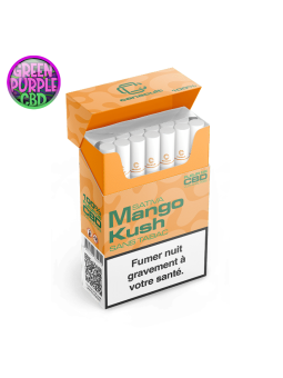 Paquet orange de 20 cigarettes 100% chanvre Sativa Canacult saveur Mango Kush