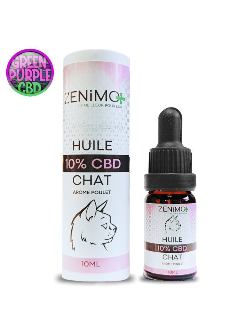 HUILE CBD PREMIUM 10% CHAT ZENiMO+