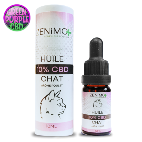 HUILE CBD PREMIUM 10% CHAT ZENiMO+