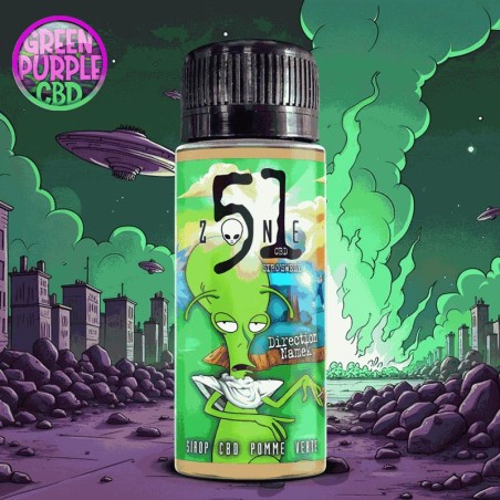 sirop cbd zone 51 pomme verte