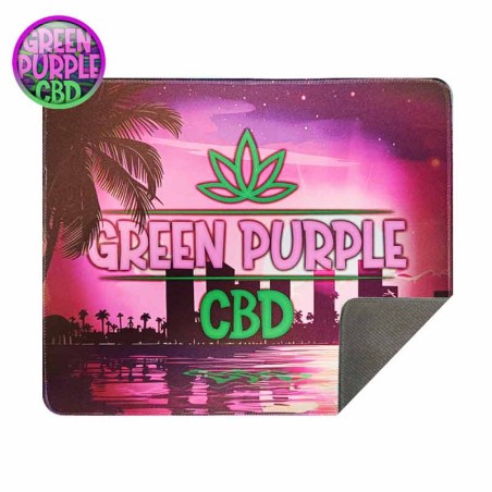 TAPIS DE SOURIS GREEN PURPLE CBD 30 x 25CM