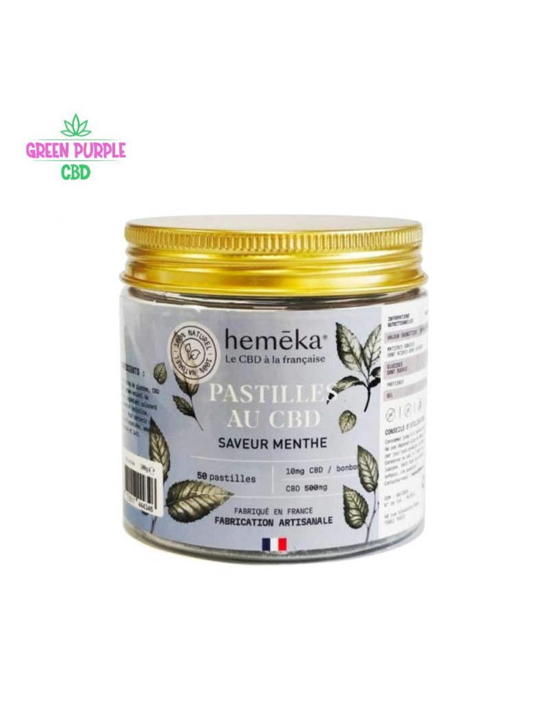 BONBONS CBD SAVEUR MENTHE HEMEKA 10MG