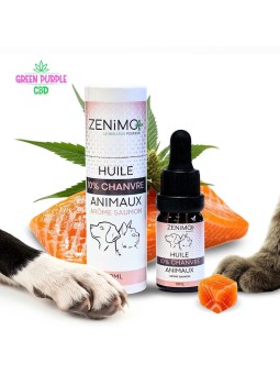 Huile Animaux 10% Chanvre Arôme Saumon ZENiMO+