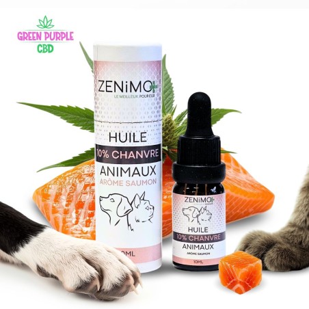 Huile Animaux 10% Chanvre Arôme Saumon ZENiMO+