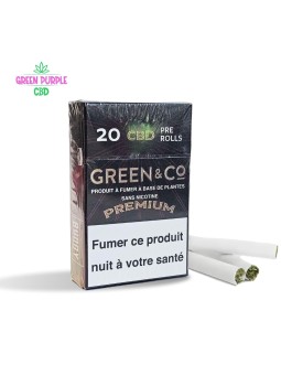PRE-ROLL GREEN & CO PREMIUM X20 CIGARETTES CBD