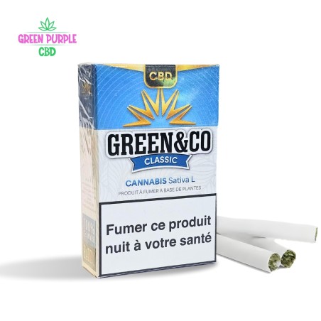 PRE-ROLL GREEN & CO CLASSIC SATIVA L X20 CIGARETTES CBD