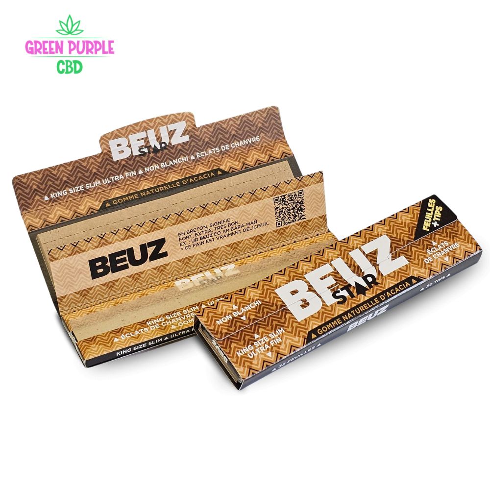 Feuilles Slim non Blanchies Beuz STAR + cartons X32