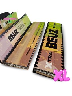Feuilles XL BEUZ 125mm Slim non blanchies + Cartons X32
